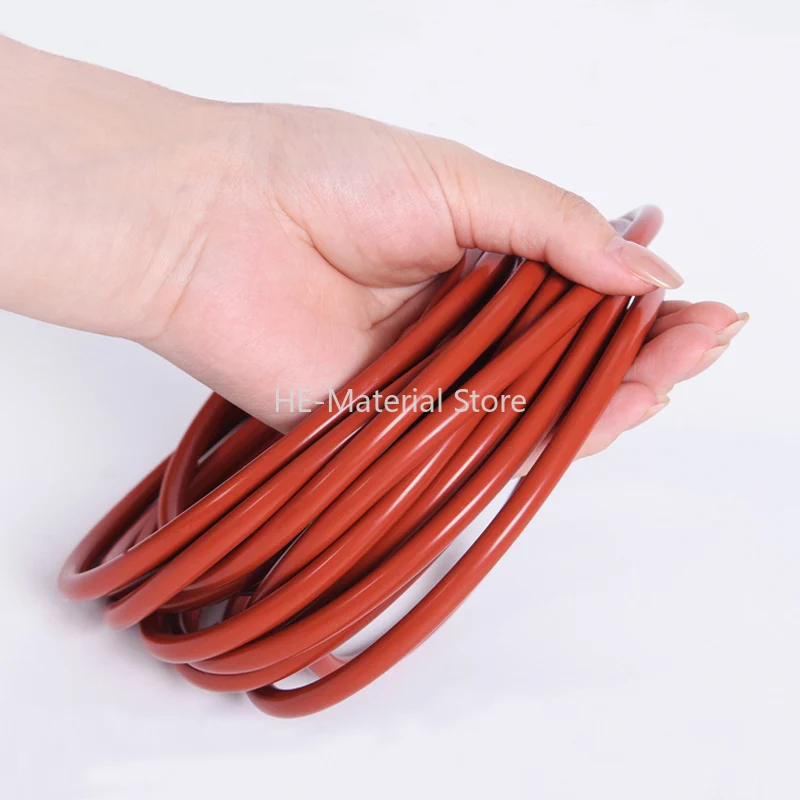 1-10 เมตร แถบซิลิโคนทรงกลมแข็งเส้นผ่านศูนย์กลาง 1.5-30 มม. แถบซีลยางซิลิโคนทรงกลมทนอุณหภูมิสูง