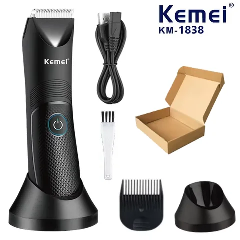 Триммер Kemei KM-1838 для интимных зон, водонепроницаемый, керамическое лезвие — фото товара