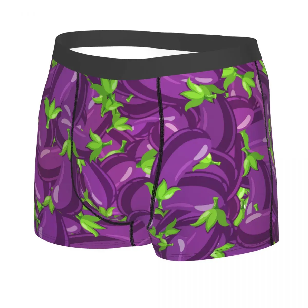 Eggplant Pattern Valentine'S Day Custom Underwear Male Wedding Gift For Husband Boxer Shorts Panties Briefs Soft Underpants