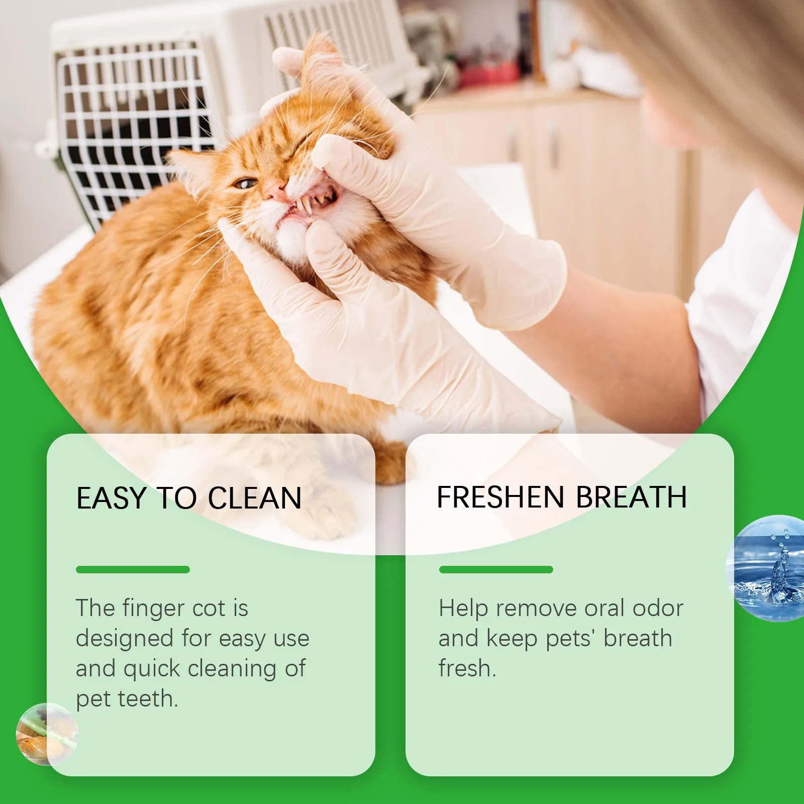 الحيوانات الأليفة تنظيف الأسنان غطاء الاصبع المتاح إصبع المهد إزالة الجير جرو تبييض الأسنان الكلاب العناية بالفم تنظيف الأسنان مناديل مبللة #2