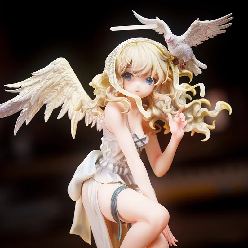 

Красивый ангел Ариэль, белый голубь, двухцветная аниме-фигурка, модель, чехол для ПК в стиле аниме, статуя, орнамент, изысканный рождественский подарок