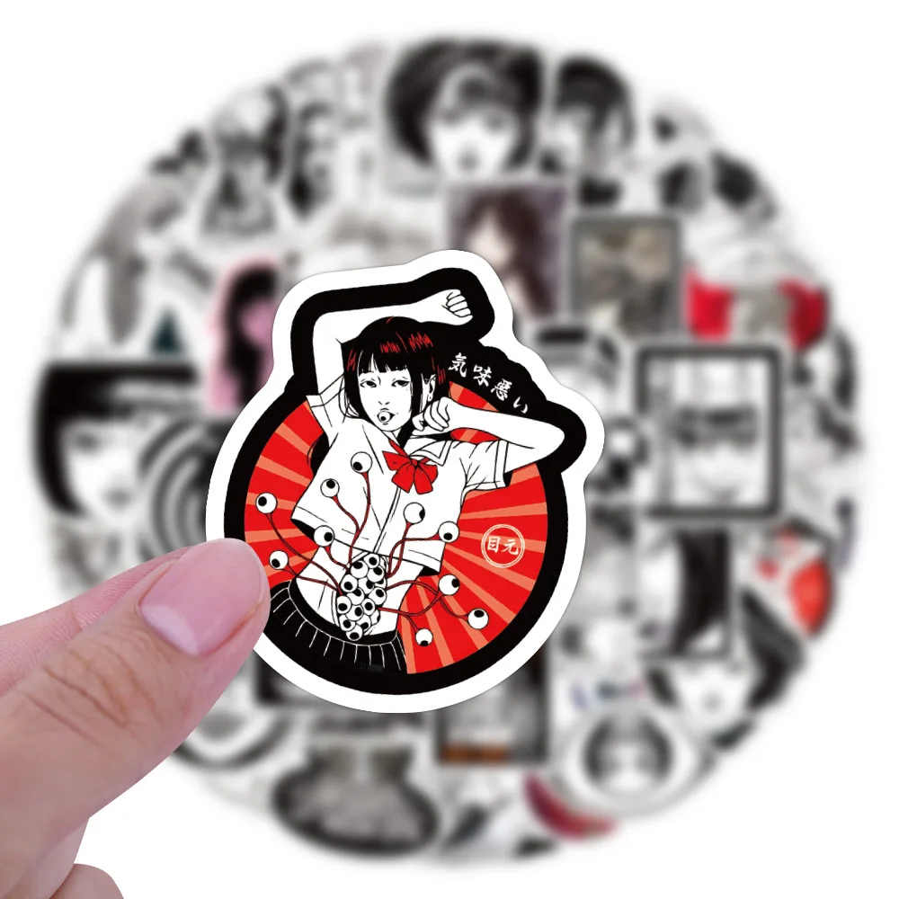 

10/30/60/120PCS Horror Anime Tomie Stickers Film Cartoon Decals Decoration DIY Scrapbook Laptop Phone Stationery Graffiti Toys