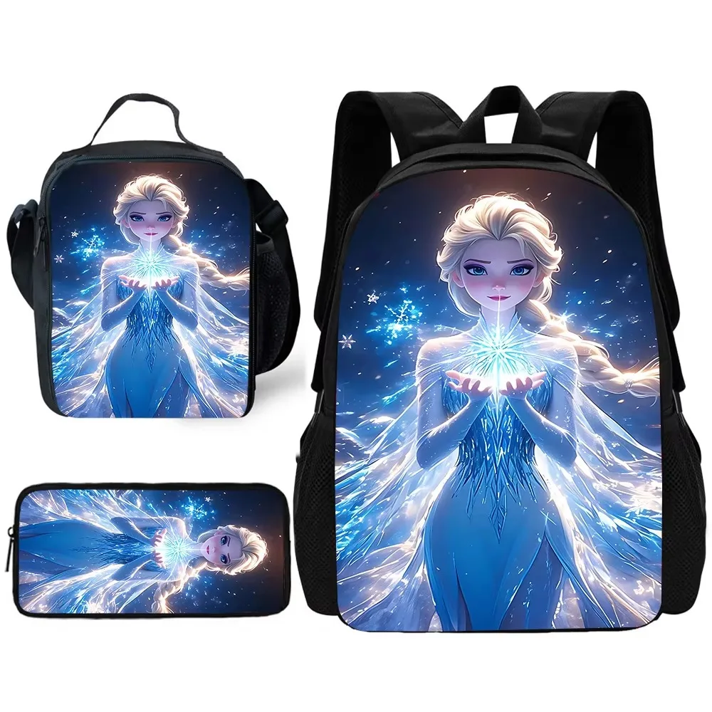 

Frozen Child School Backpack with Lunch Bags ,Pencil Bags ,School Bags for Boys Girls Best Gift