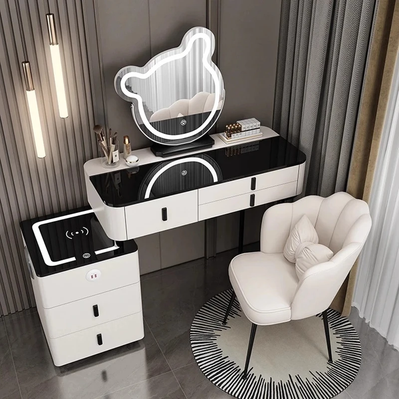 @5Drawers Storage Dressing Table Bedroom Mobile Living Room Modern Women Vanity Table Cosmetics Mesa De  Home Furniture