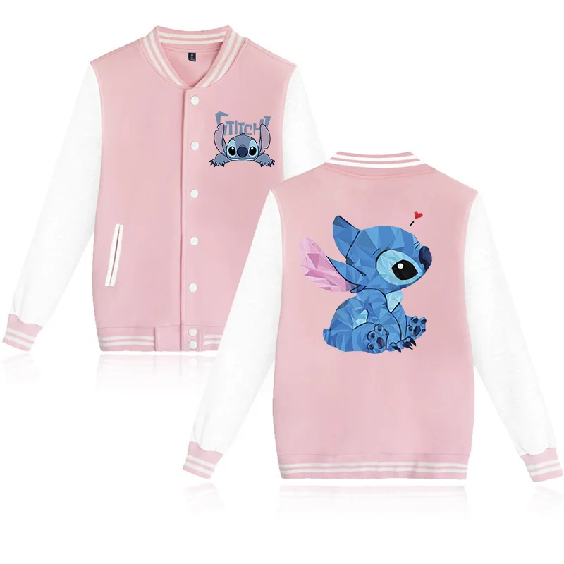 90s Funny Cartoon Winter Disney Stitch Hoodies Women Harajuku Cute Anime Sweatshirt Manga Streetwear Hoody Female