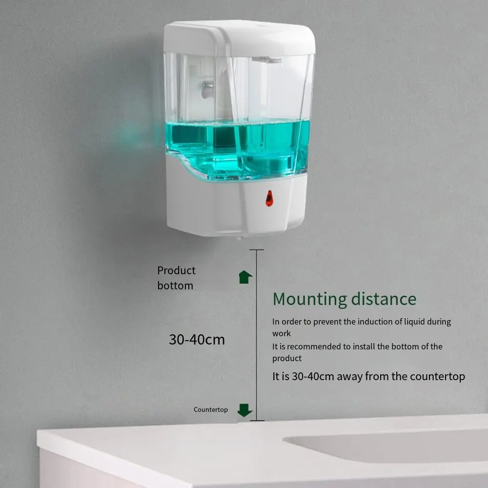 

Автоматический дозатор жидкого мыла/лосьона 700 мл, бесконтактный, многофункциональный, с возможностью многократной заправки