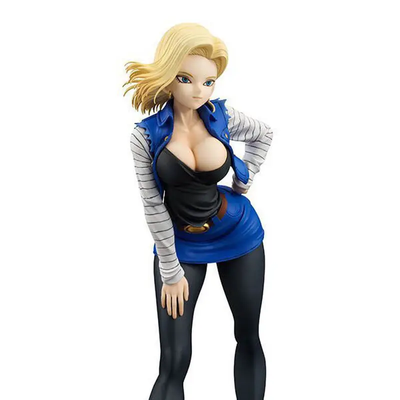 20cm Dragon Ball Z Lazuli Android 18 Standing Posture Anime Doll Figure Sexy Toys Collection For Friends Kids Birthday Gifts