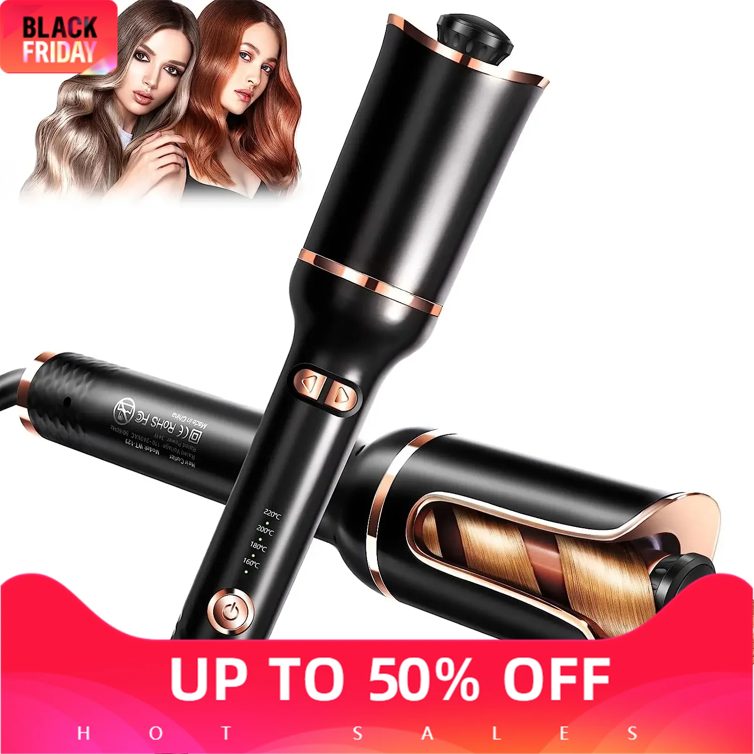 Hair Curler Automatic Curling Iron Rotating Styling Tool Professional Automatic Hair Curler Air Tourmaline Ceramic Heater Waver