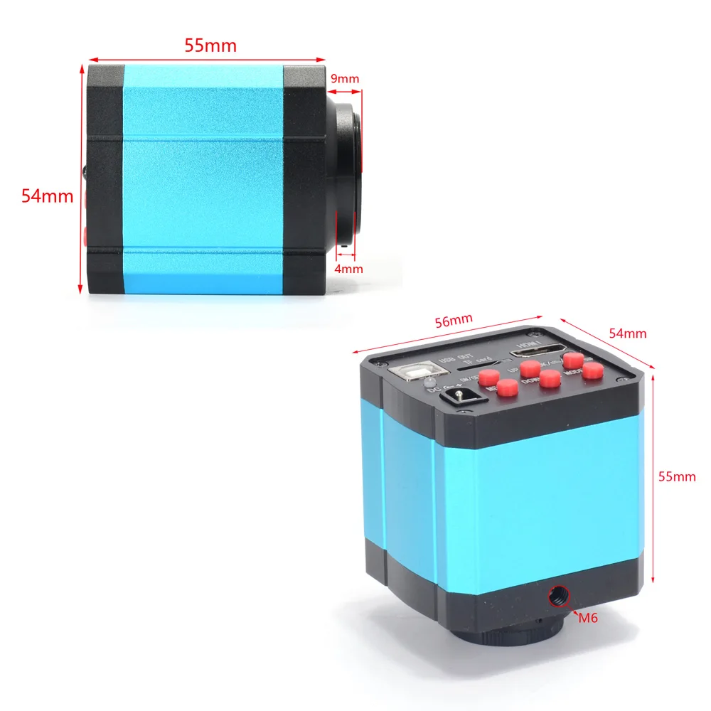 كاميرا مجهر فيديو صناعية رقمية HAYEAR HD 2K 14MP 1080P HDMI CCD 100X C-Mount عدسة تكبير 56LED ضوء لحام PCB