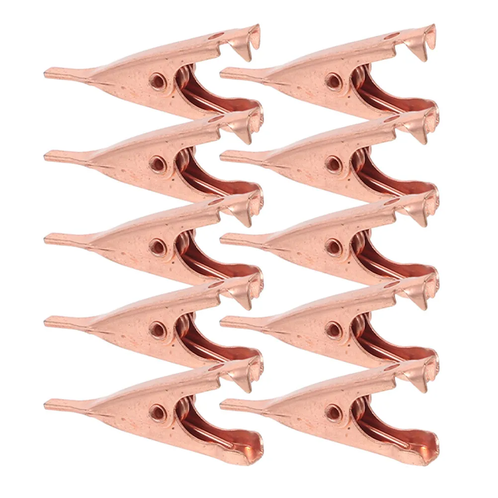10Pcs Copper Alligator Clips Small Spring Clamps for Lab Testing Circuit Prototyping Wire Connection Mini Alligator Clips