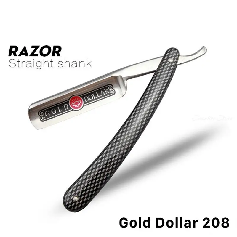 Gold Dollar 208 Gold Monkey 777 666 Classic Steel Straight Edge Salon Barber Shaving Razor Shaver SHAVING RAZOR Barber Tools