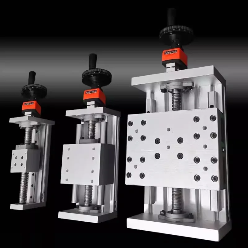 

LIJUN Linear Guide Rail Stage Manual Sliding Table Stroke 80-500mm C7 Ballscrew SFU1605 With Handwheel for CNC Part XYZ Axis