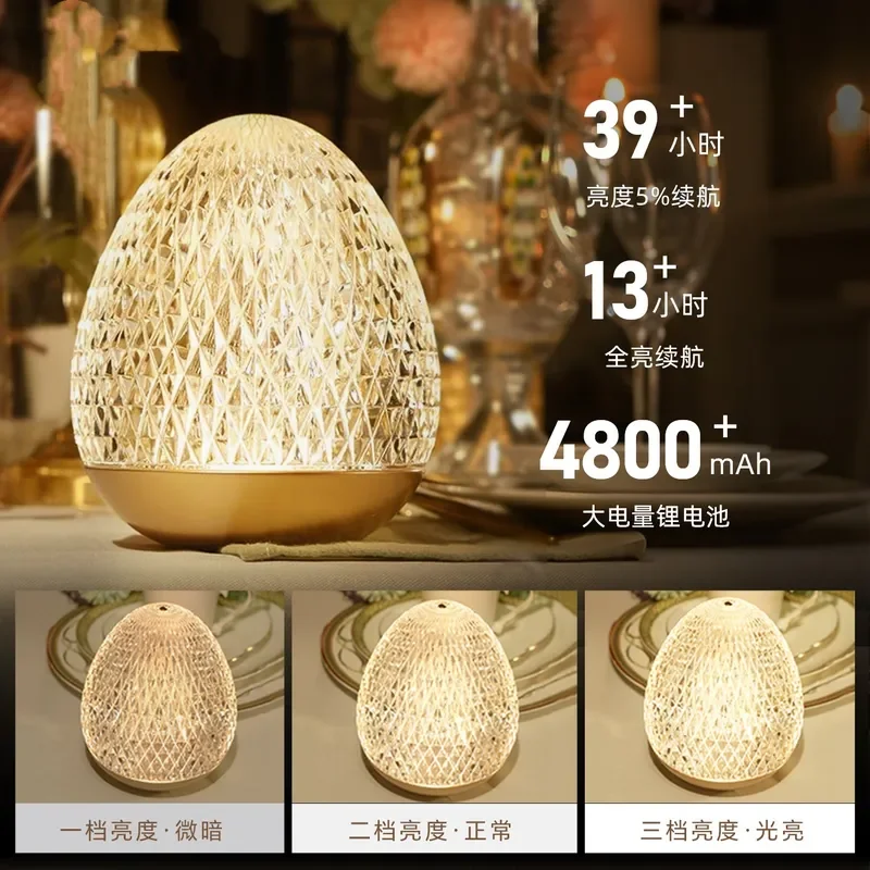 Luxury Crystal Table Lamp Modern Diamond Bedside Light Decorative Desk Lighting for Bedroom Living Room Home Decoration Gift