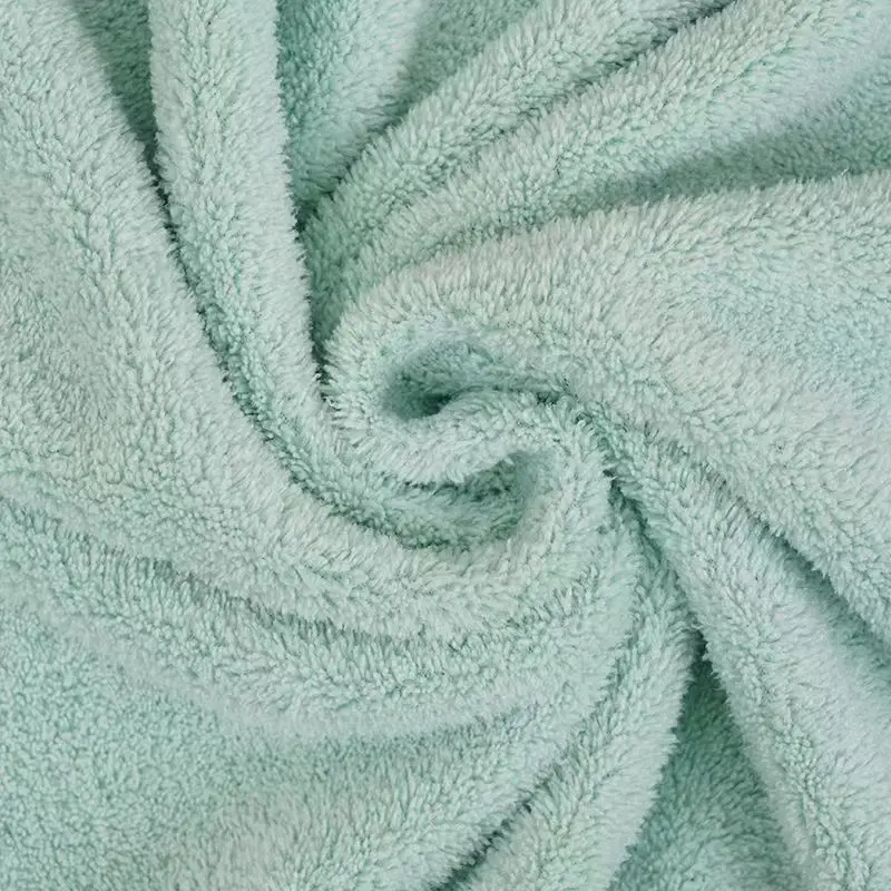 Verdicktes Handtuch- und Badetuch-Set aus Korallenfleece, einfarbig, weich und saugfähig, geeignet für Gesichtswaschhandtücher im Fitnessstudio zu Hause – Detail 7