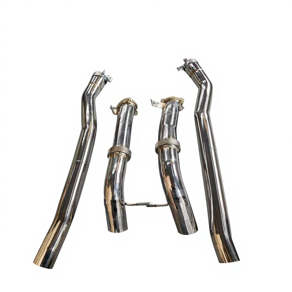 Heat Shield Stainless Steel Exhaust Downpipe For Audi RS Q8 /for Lamborghini Urus 4.0T V8 Engine Drain Pipe
