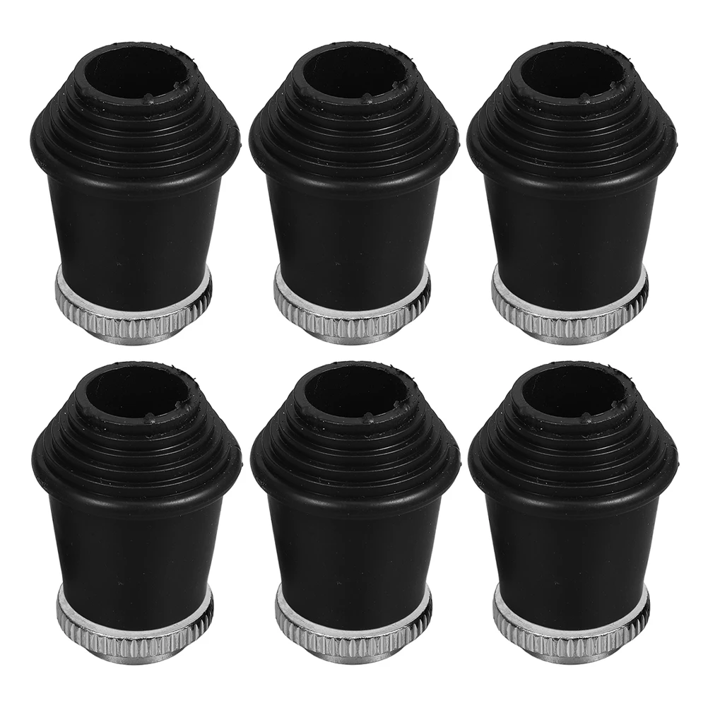 

6 Pcs Threaded Rubber Foot Pad Drum Kit Parts Accessories Bass Legs Anti Skid Feet Mute