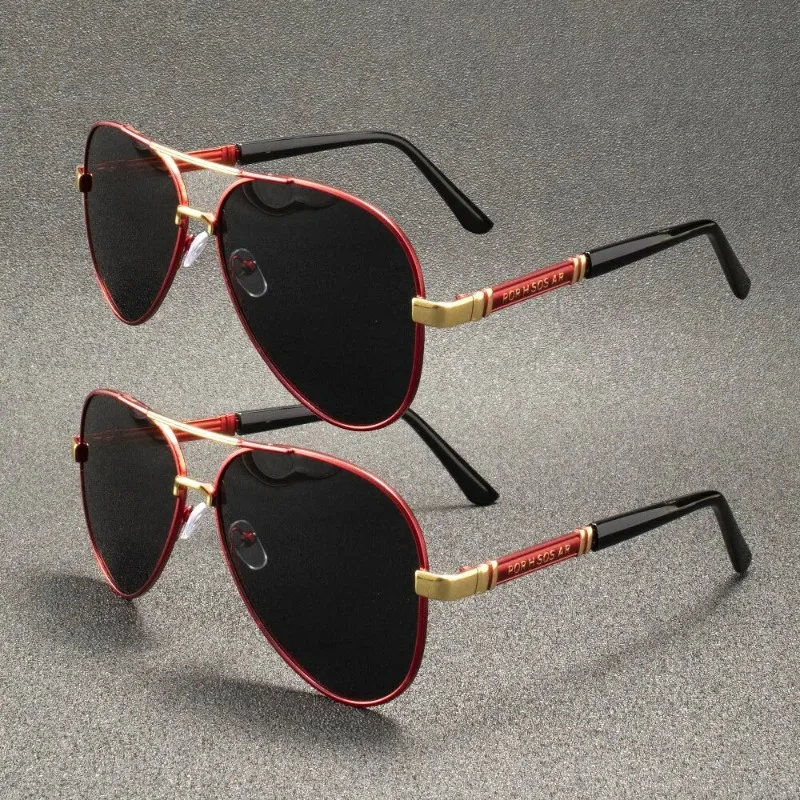 1/2PCS Retro Polarized Sunglasses Men Metal Frame Quality Sun Glasses Brand Design Male Eyewear  Fishing Driving Goggles UV400