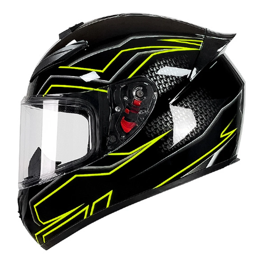 Yellow Full Face Helmet Wear-Resistant Helmets For Motorcycle Breathable Motorcycle Accessories Anti-Fall Motocross Helmet S-3XL