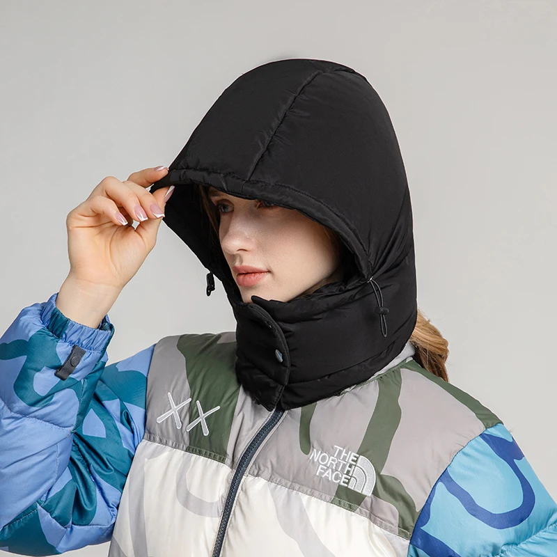 

Winter Thermal Outdoor Beanie with Scarf Snap-Button Closure Design Hats Snow & Rain Resistance Ushanka Warm Angler Riding Hats