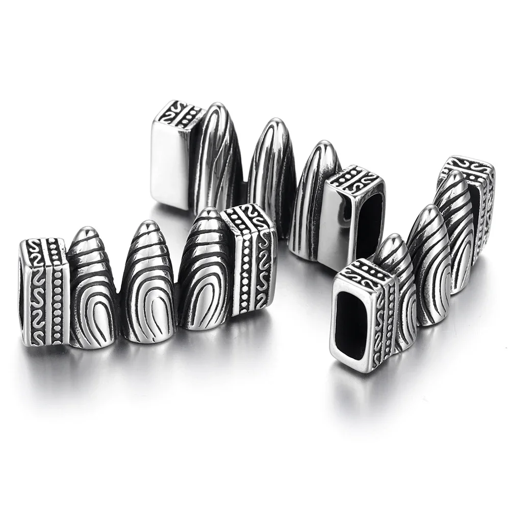 스테인레스 스틸 커넥터 세 개의 총알 곡선 구멍 12x6mm, DIY 펑크 참 팔찌 재료 보석 만들기 부품 용품