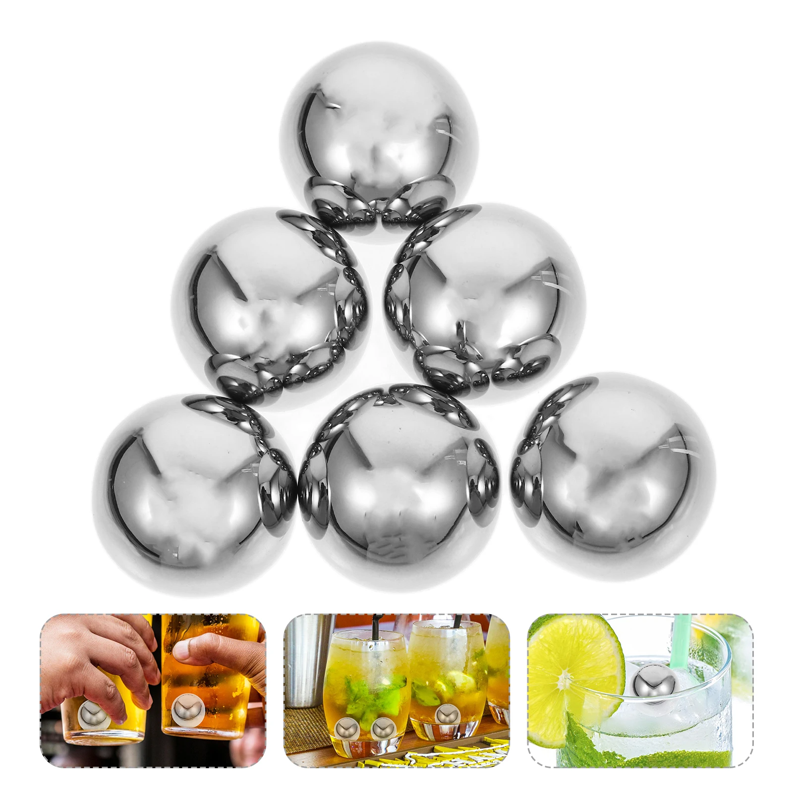 

1 set Ice Gift Box Whiskey Stones Metal Cubes Reusable Stainless Steel Washable Cooling Drink Bar Portable Multipurpose Ice Cube