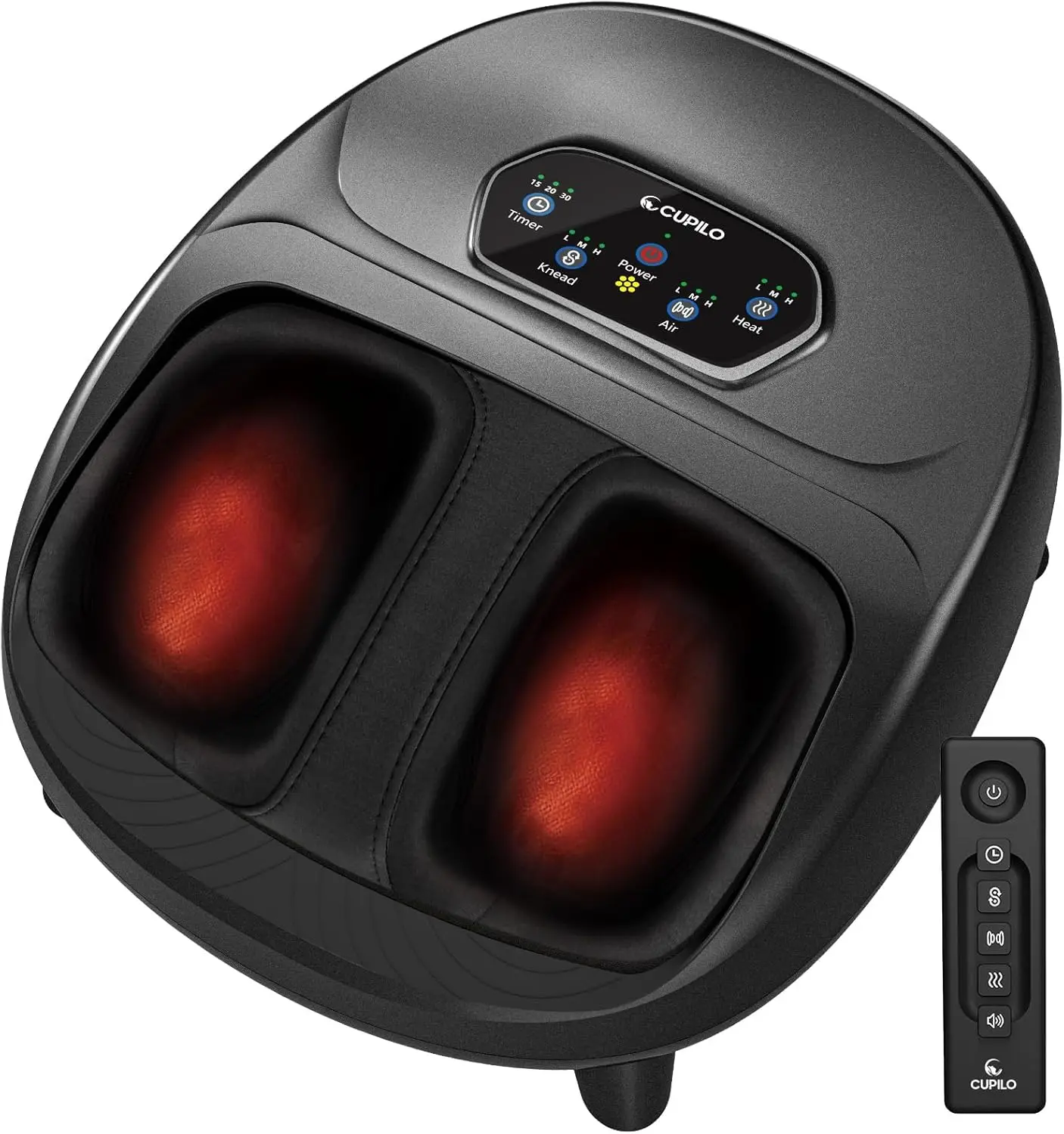 

Heated Foot Massager with Remote Control, Shiatsu Therapy for Plantar Fasciitis and Neuropathy Relief, Adjustable Settings