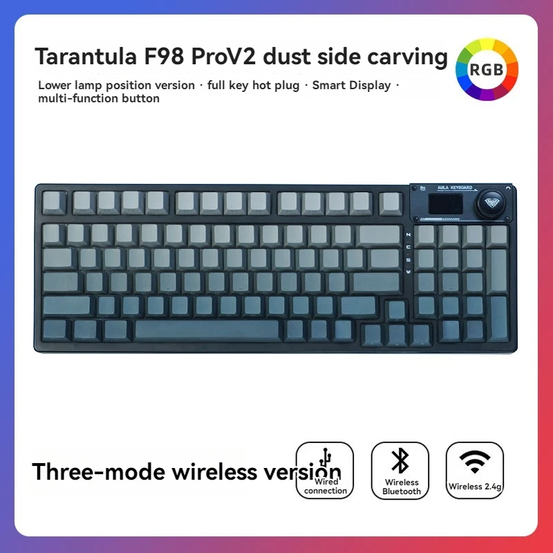 AULA F98 プロ V2 メカニカルキーボード F98pro 3 モードワイヤレス