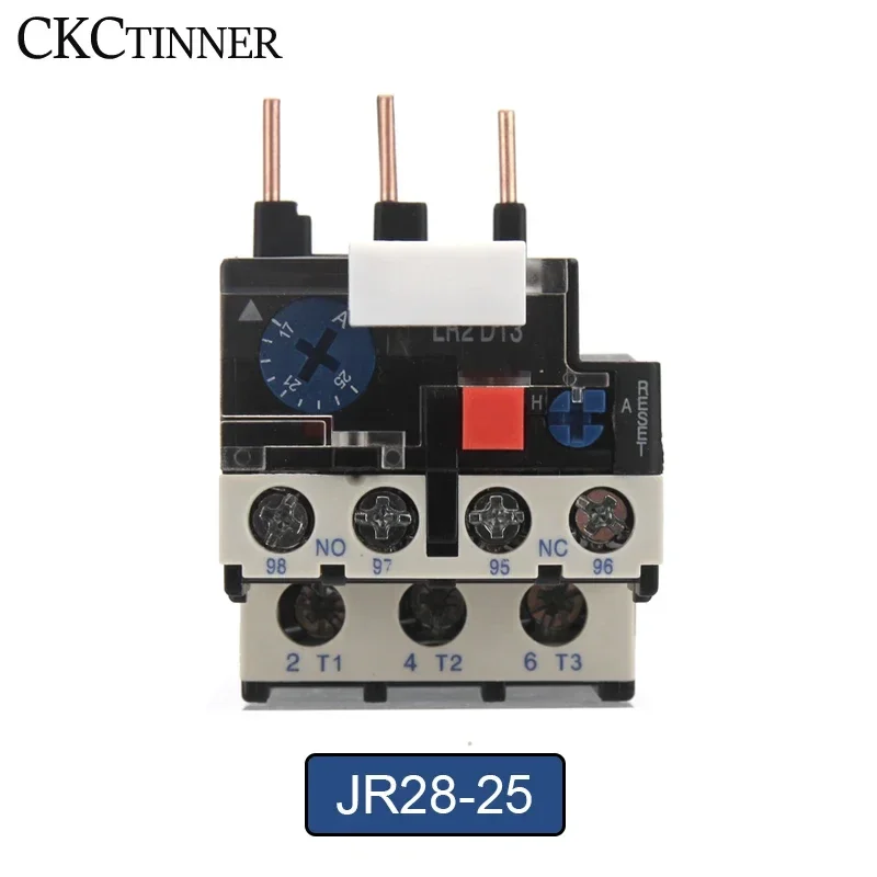 JR28-25 Thermal Overload Relay LR2D13 Adjustable thermal relay Electric Relays 1.6A 2.5A 4A 6A 8A 10A 13A 18A 25A