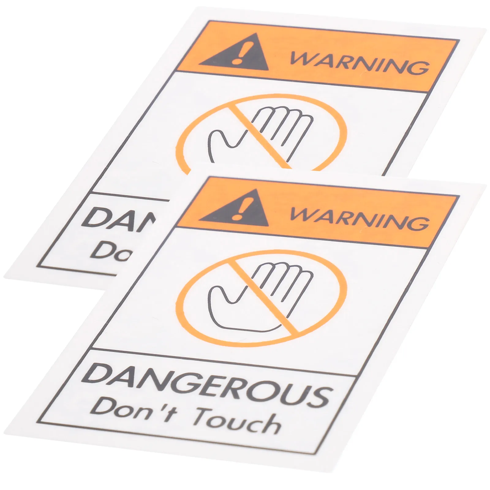 2Pcs Warning Decal Do Not Touch Sign Sticker Bright Color Fade Resistant PVC Material Easy Application for Factory Warehouse Lab