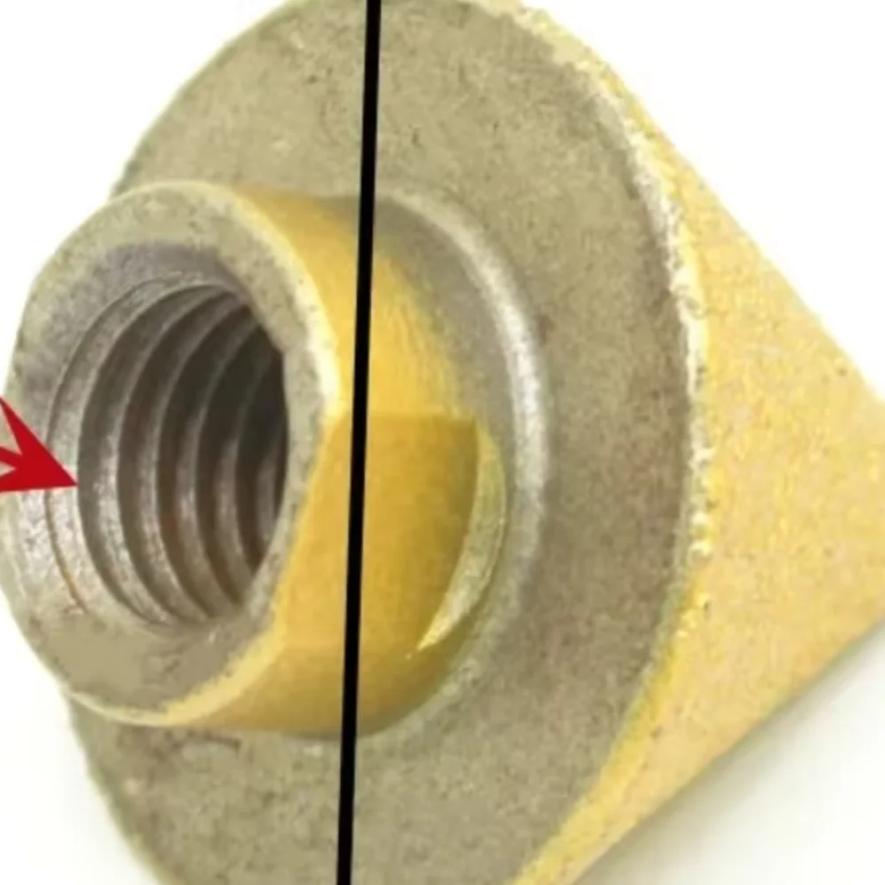 

M10/M14 Алмазная насадка для снятия фаски с резьбой 38/50 мм Конусная пробивная расширяющаяся сверло Вырезать полирующий шлифовальный круг