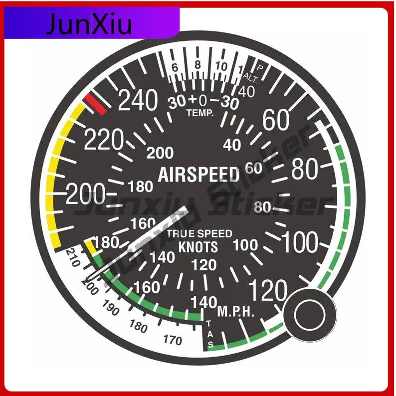 

Airspeed Indicator Sticker Funny Cool Unique SUV Motorcycle Scratch Cover Vehicle Decor Vinyl Decal For Car Truck SUV Window