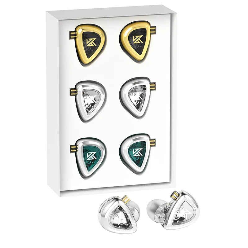 سماعات أذن KZ EDA Bass/Balanced/Hi-Res داخل الأذن، 3 أزواج من سماعات HIFI، شاشة رياضية بخاصية إلغاء الضوضاء IEM KZ ZEX PRO EDC EDS