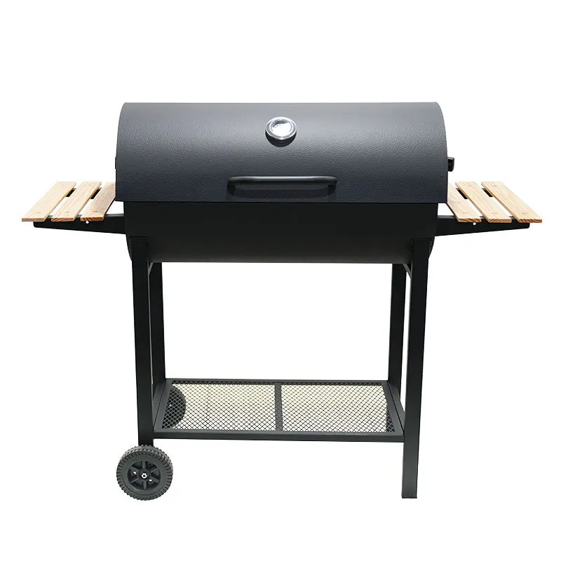 Double-sided wooden board large charcoal fire smoke oven household barbecue oven outdoor thickened American camping carbon oven