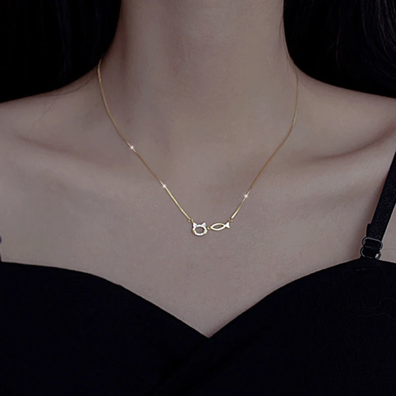 GANPUP Trendige Funkelnde Strass-V-förmige Anhängerkette für Damen, Modisches Neues Halsketten-Schmuckstück, Partygeschenk – Detail 10