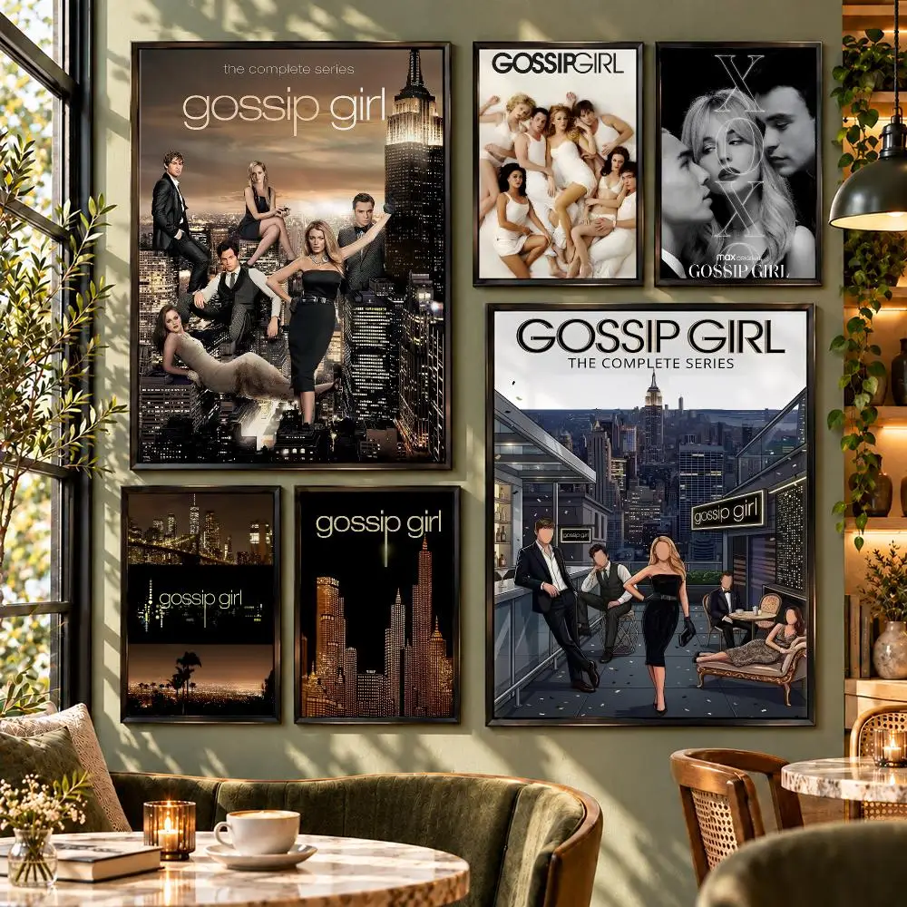 Series Teen Drama Gossip Girl Fashion Poster HD Self Adhesive Wall Decor for Bedroom Dorm Room Office Gaming Room Gift