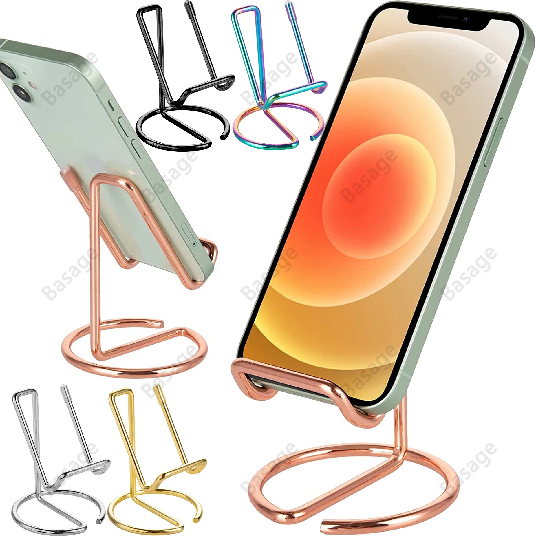 Mobile Phone Stand for Desk, Business Card Holder, Cute Metal Mobile Phone Stand, Metal Wire Mobile Phone Ck