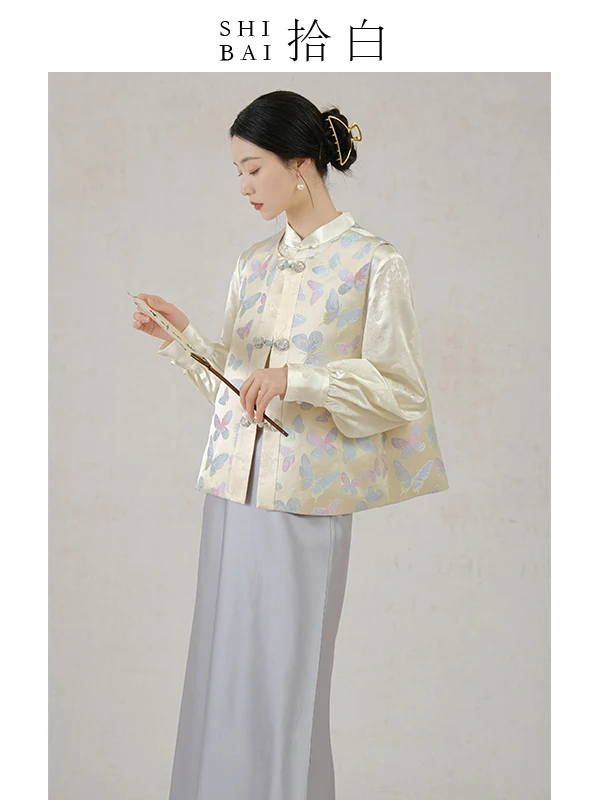 

Новая китайская женская одежда в национальном стиле: оригинальный высококачественный топ с вышивкой и улучшенными пуговицами