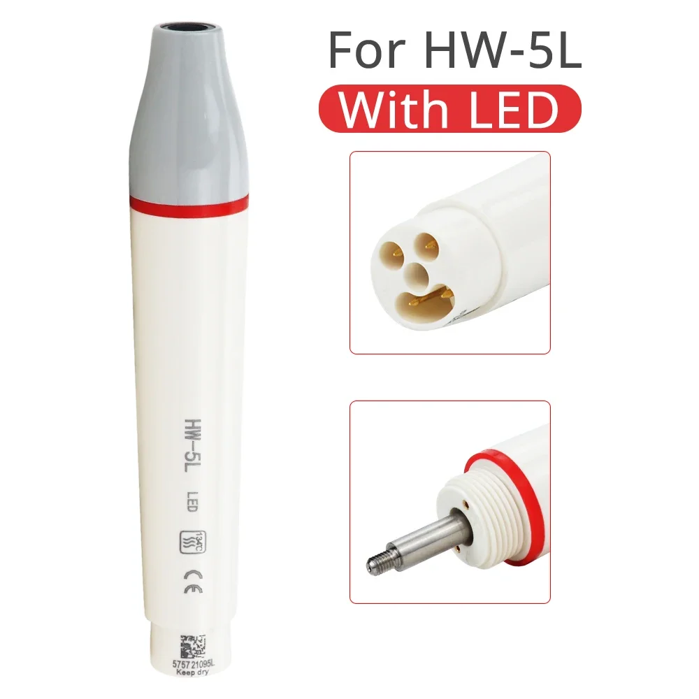 den tal Ultrasone Scaler-handstuk met LED HW-5L Whitening Ultrasound Scaling Cleaning Tools