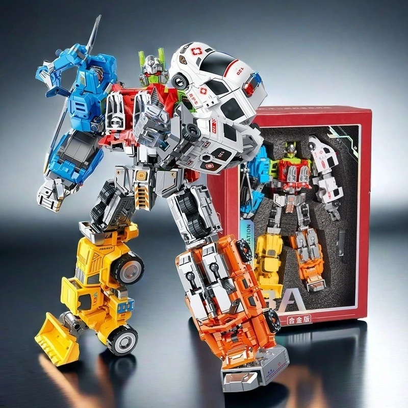 8686 6-in-1 Deformation Squad Transformable หุ่นยนต์ของเล่นเด็กหุ่นยนต์ Transformable ของเล่นหุ่นยนต์รุ่นของเล่นเด็ก