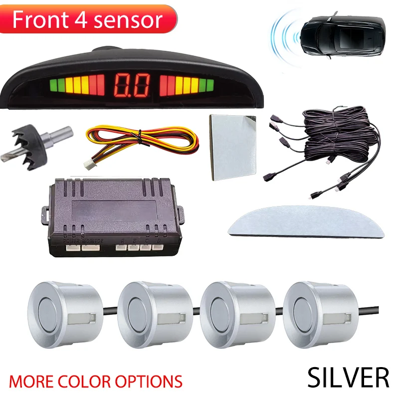 Car Parking Sensor Kit Universal 4 Sensors Buzzer Reverse Backup Radar detectors for cars Sound Alert Indicator Probe System New