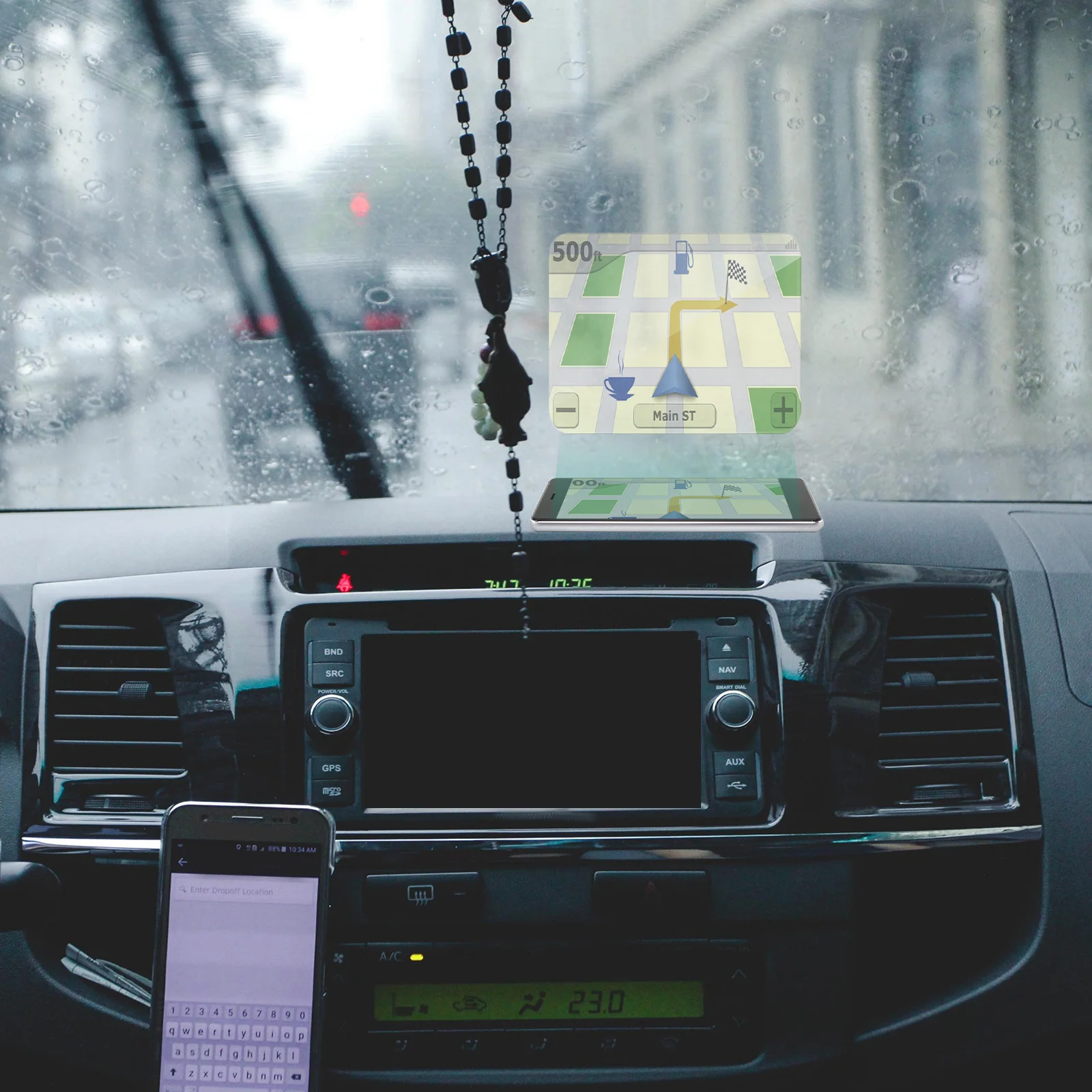 2Pcs Head Up Display Reflektierende Film Verdickt Langlebig Schutz Bildschirm Auto Windschutzscheibe Projektion Anti-Glare Film Wiederverwendbar