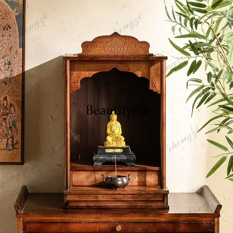 Nanzhu Household Buddhist Shrine Stand Cabinet Simple Guanyin Buddha God of Wealth Offering Table Incense Case Offering Cabinet
