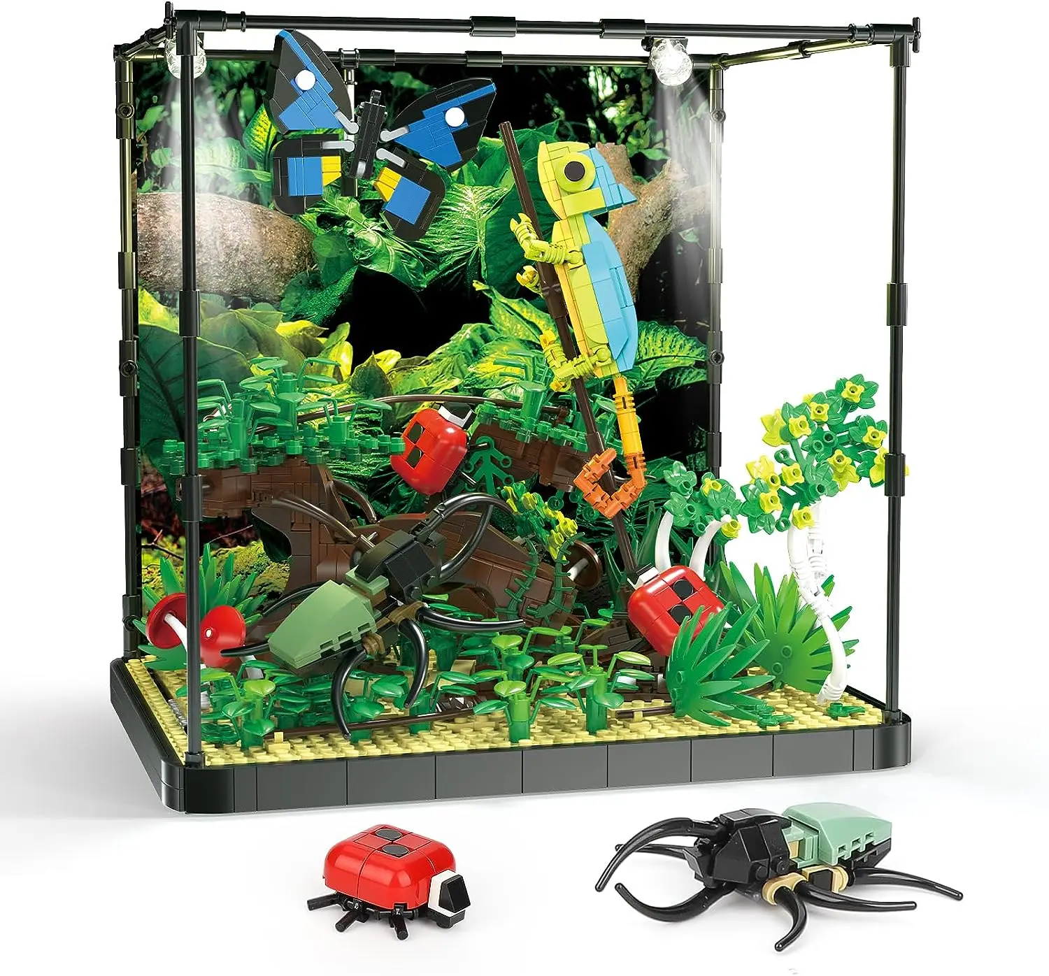 foresta-tropicale-moc-lucertola-farfalla-insetto-albero-fiore-erba-building-block-modello-mattone-giocattolo-per-bambini-regalo-decorazione-della-casa