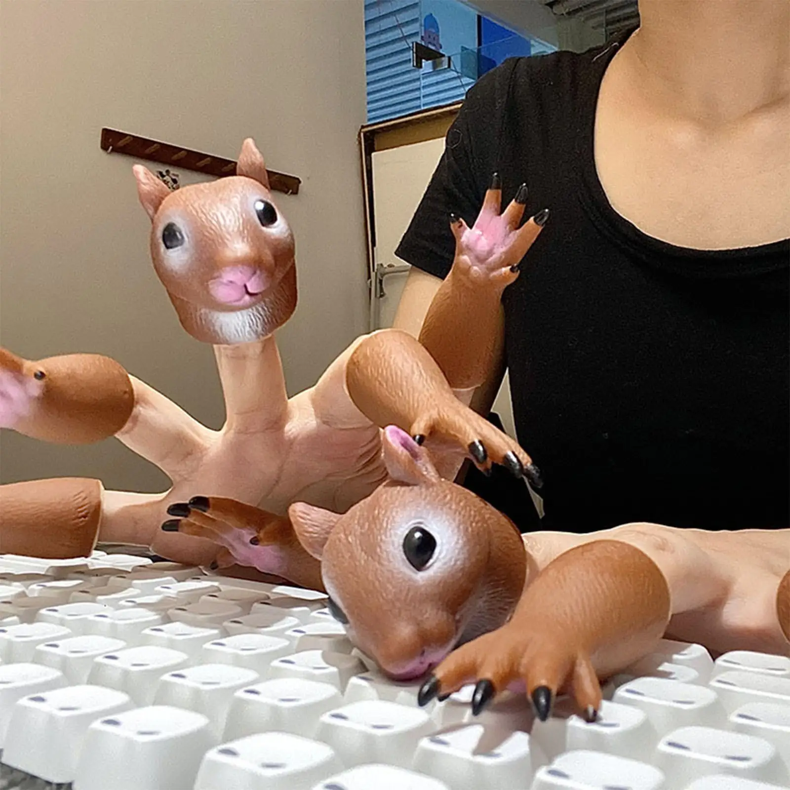 Finger Puppets 10piece Squirrel Shape Pretend Play Storytelling Toys Finger Toys for Home Classroom Party Daycare Travel School