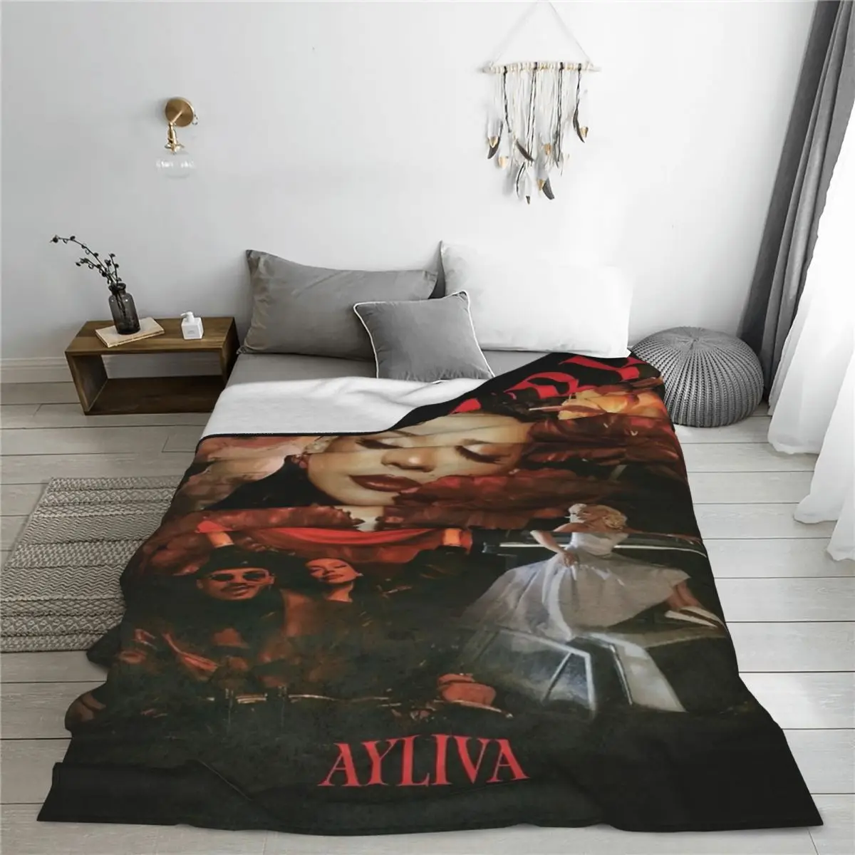 Singer Ayliva In Liebe Music Blanket Cover Plush Throw Blanket Bedroom Sofa Portable Soft Warm Bedspreads