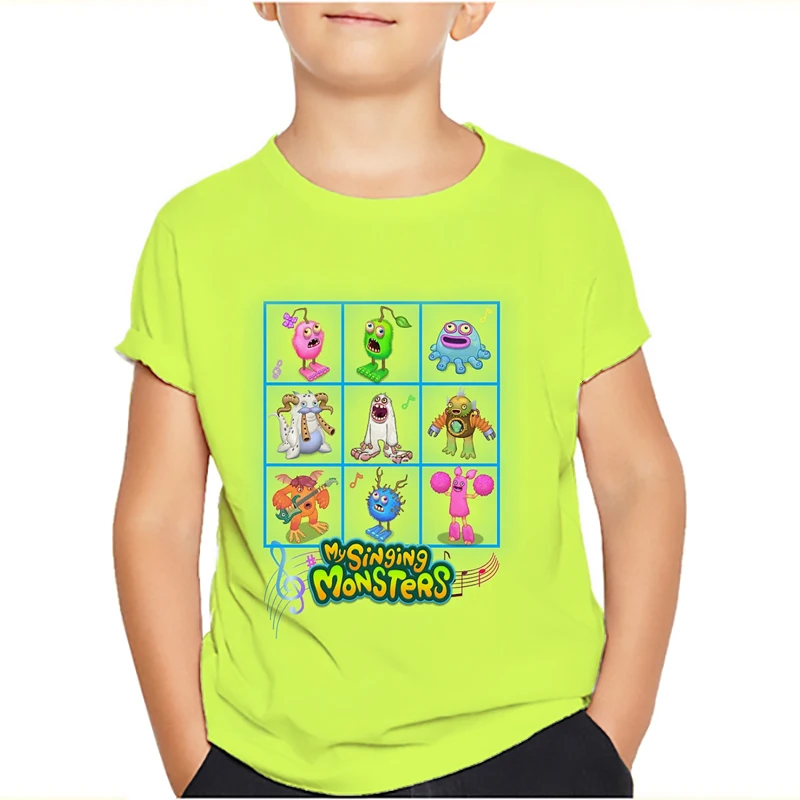 Summer My Singing Monsters T Shirts Cartoon Boys Girls Baby T-shirts Short Sleeves Children Clothing Kids Clothes Tees Tops