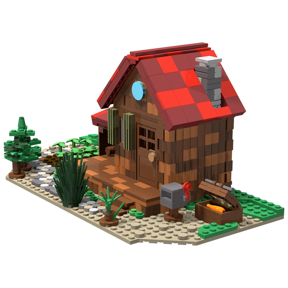 MOC Stardew Valley Farmhouse รุ่น Building Blocks Village Farmhouse Plant Garden House สถาปัตยกรรมอิฐของเล่นของขวัญ