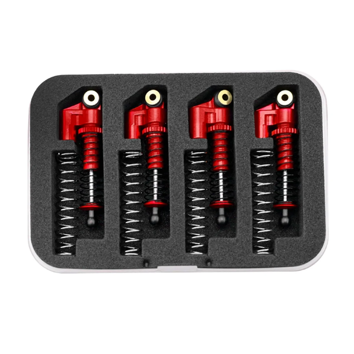 For 1/24 Kyosho MINI-Z4X4 Metal Negative Hydraulic Coil Shock Absorber Upgrade Parts, Toy Car Accessories,Red (4Pc/Set)