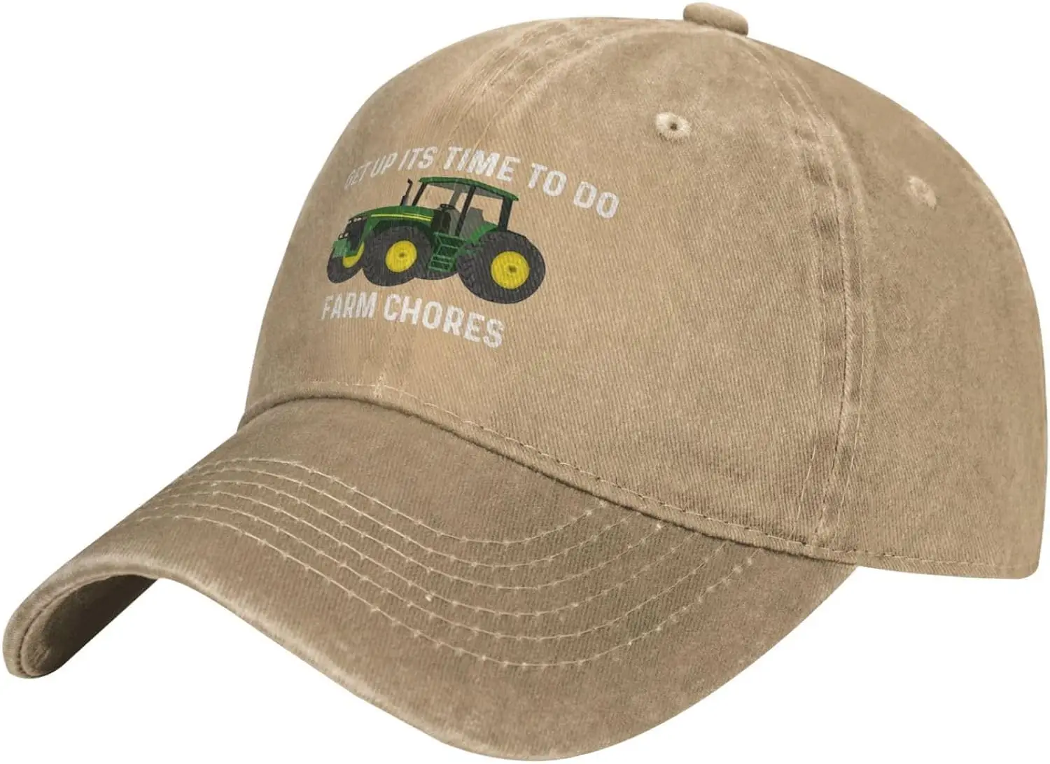 Get Up Its Time to Do Farm Chores Cap Men Baseball Caps Adjustable Cap