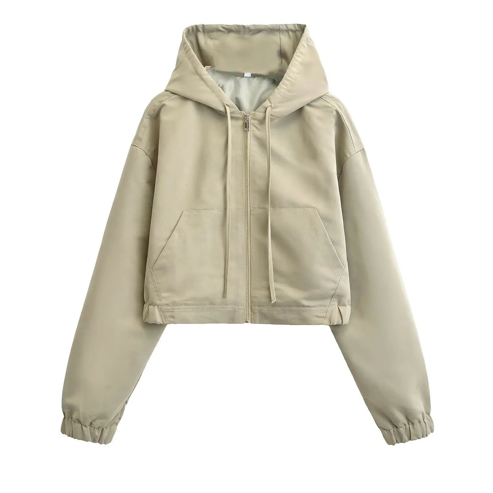 

Модная повседневная куртка с капюшоном, короткая стильная женская верхняя одежда на шнурке, лидер продаж, европейская женская одежда